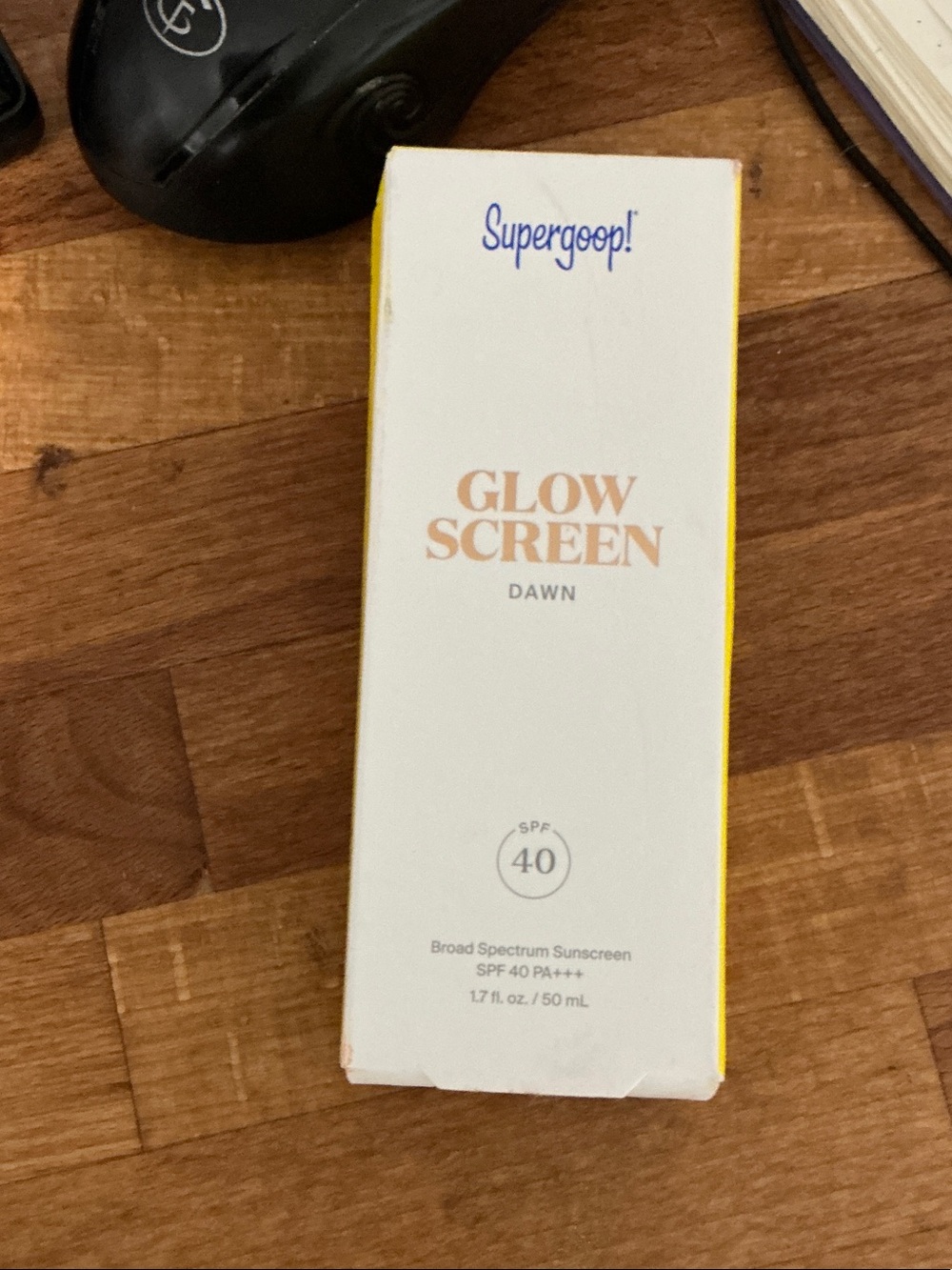 Supergoop! Glow Screen Dawn - White and Yellow Packaging